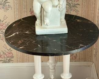 Lorenzo Dal Torrione, "Two Friendly Putti," 20th c., cast marble sculpture