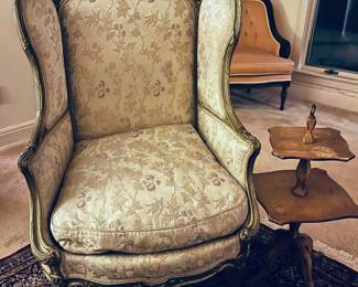 French Wingback Chair. Louis XV Style.  