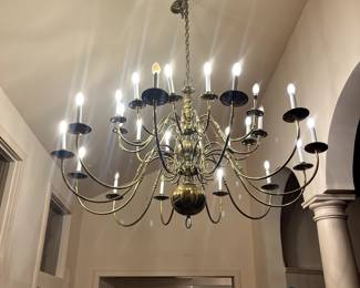 Huge 5' Brass Chandelier.  Amazing. 