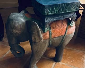 Thai Carved wooden elephant. 