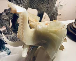 Solid Onyx Stone Elephant. 