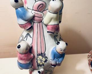 Chinese Babies Fertility Vase. 9.5 inches.
