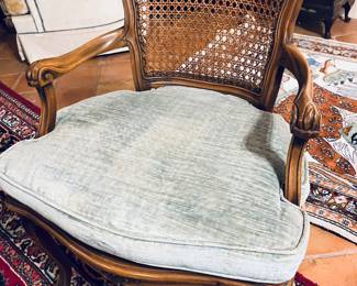 French Style 1960's Arm Chair with Cushion.  Can be used with or without cushion.