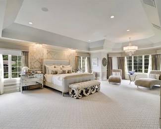 Christopher Guy Chaise Lounge Chairs and Bench. Mirrored Chests