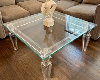 Plexi-Craft Acrylic and Glass Cocktail Table