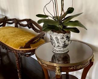 Antique Bronze Mounted Mahogany Accent Table