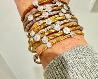 Philippe Charriol 18kt, Steel and Diamond Bracelets