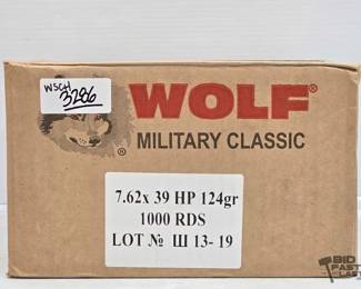 3286  NEW 1000 Rounds of Wolf 7.62x39 HP Ammo 