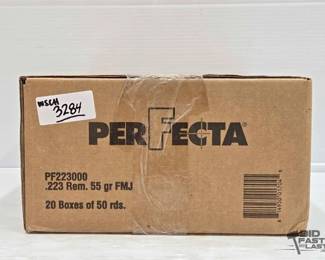 3284  NEW 1000 Rounds of Perfecta .223 Remington Ammo 