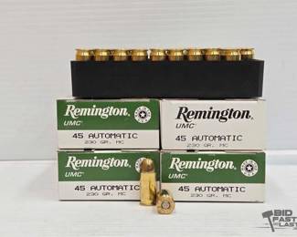 3198  NEW 200 Rounds of Remington 45 Automatic Ammo 