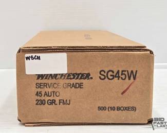 3296  NEW 500 Rounds of Winchester 45 Auto Ammo 