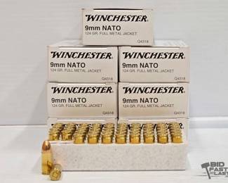 3022  NEW 350 Rounds of Winchester 9mm Nato Ammo 