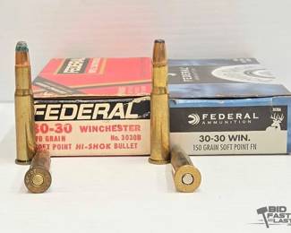 3120  40 Rounds of Federal .3030Win Ammo 