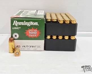 3226  NEW 100 Rounds of Remington 45 Automatic Ammo 