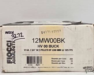 3272  NEW 250 Rounds of Fiocchi 12ga Shotshells Ammo 