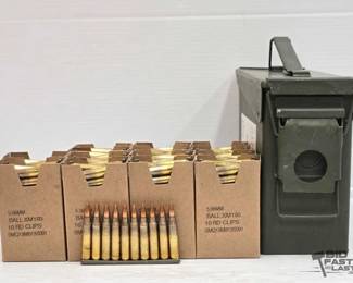3322  NEW 420 Rounds of Federal 5.56MM Stripper Clip Ammo 
