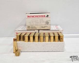 3046  NEW 150 Rounds of Winchester 38spl Ammo 