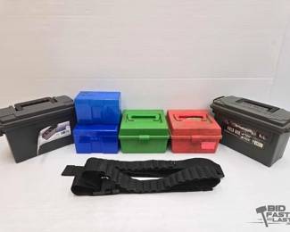 3462  7 Ammo Boxes  2 Ammunition Belts 