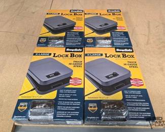 3412  4 New SnapSafe XLarge Lock Boxes with Combination Locks 