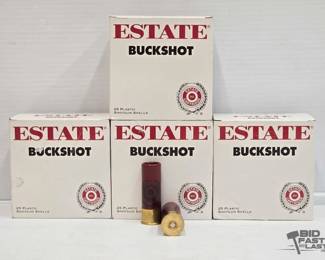 3258  NEW 100 Rounds of Estate 12ga Buckshot Shotgun Shells Ammo 