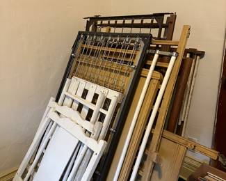 vintage baby cribs - for decor use ONLY! Do not use these for children as they are not suitable for modern use.