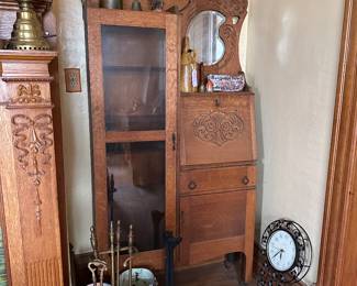 vintage decor, secretary cabinet
