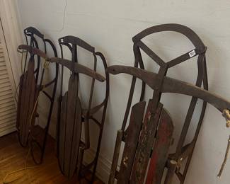 old toboggan sleds