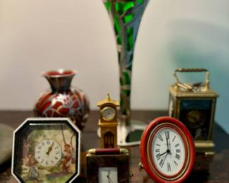 Assorted French Enamel Clocks 
