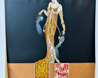’ Erte’ pencil signed Serigraph 
Not framed  