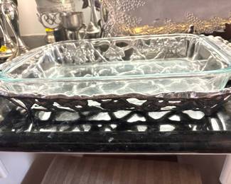 Arthur Court pyrex dish holder