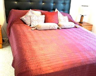 Black tufted headboard