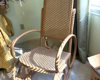 Vintage wicker/cane rocker