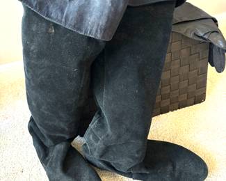 Tall suede boots