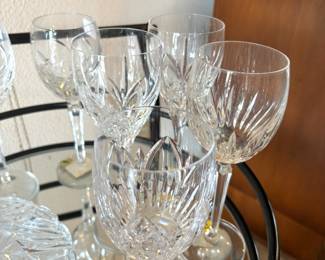 Assorted Waterford wine glasses