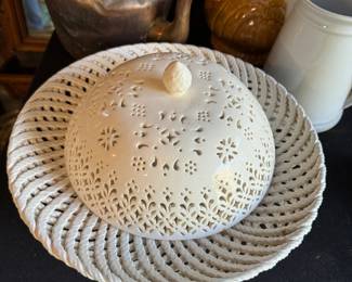 Ornate butter dish