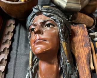 Wooden Indian head