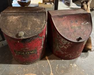 Antique tea bins