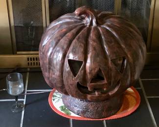 Large lit Jack o Lantern