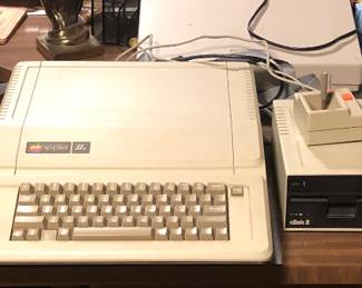 Includes monitor, hard drive, disk drive and joy stick