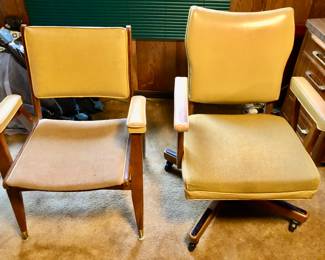 Two Mid Century Modern Office Chairs