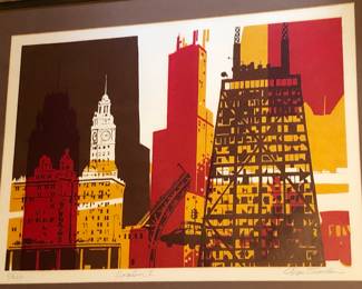 Serigraph of the Chicago Skyline