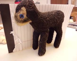 Steiff " Swapl " rare white face black lamb. 1957-1964