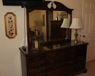 Low boy dresser with mirror