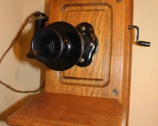 Oak wall phone