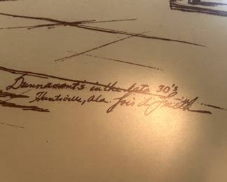 #41	ink print, Dunnavant's in the late 30s by Lois A. Smith, signed	 $75.00 
