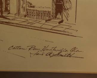#39	ink print of Cotton Row by Lois A. Smith, signed	 $75.00 
