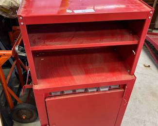 #176	Red Rolling Tool Chest w/1 door & 6 Drawers & 1 shelf - 18x11x37  (as is rust)	 $30.00 
#177	Red Rolling Tool Chest w/1 door & 6 Drawers & 1 shelf - 18x11x37  	 $40.00 
