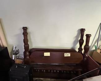 #159	Antique Full Wood Rope Bed	 $75.00 
