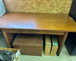 #235	1 Drawer Table 60x30x20 - Wood - (as is finish)	 $40.00 
