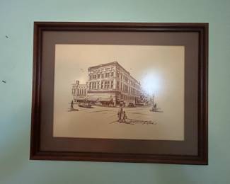#41	ink print, Dunnavant's in the late 30s by Lois A. Smith, signed	 $75.00 
